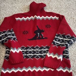 Old Navy Red and Black Men's Sweater